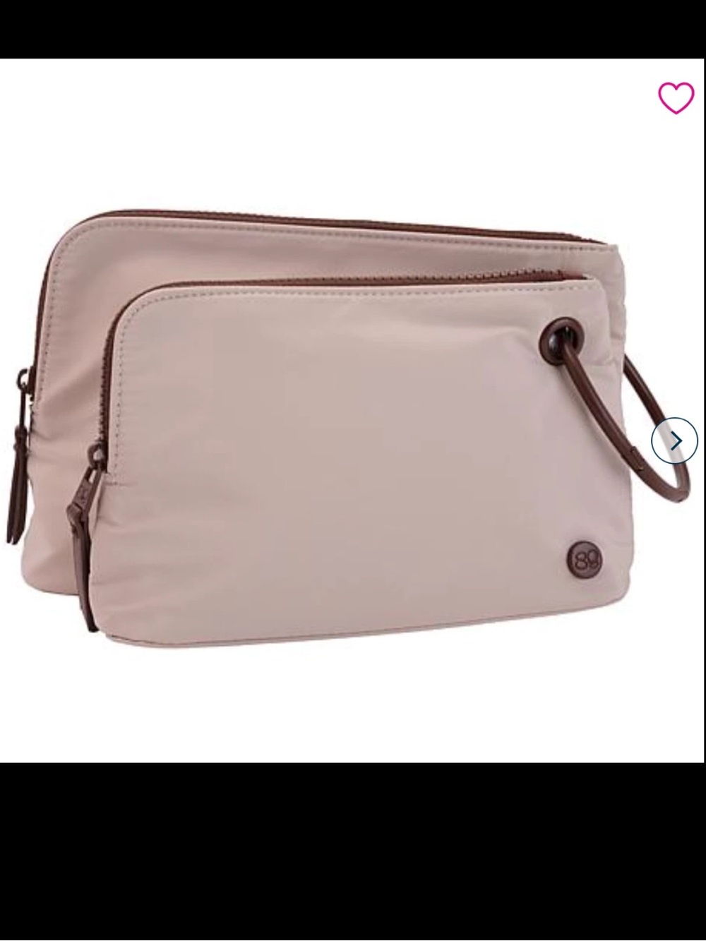 Samantha Brown 2-piece Pouch Organization Taupe NWT
